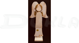 Anjel drevený so svetríkom 57 cm No.2 (béžový)