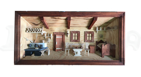 Drevený 3D obraz Slovenská izba XL