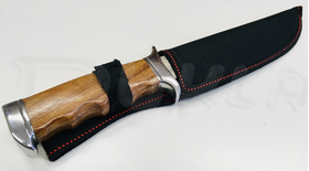 Pevný dlhý nôž Kandar wood s puzdrom 5