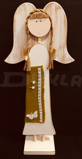 Anjel drevený textilný 57 cm No.11