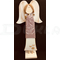 Anjel drevený so svetríkom 57 cm (fialový)