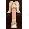 Anjel drevený so svetríkom 57 cm (ružový)