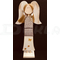 Anjel drevený so svetríkom 57 cm (sivý)