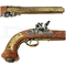 Replika Francúzska kresadlová pištoľ zdobená 19. stor.